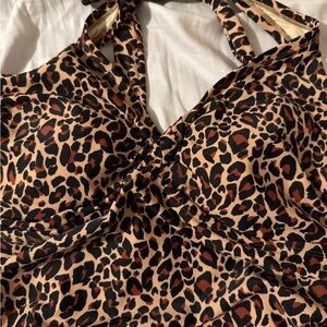 Kona Sol Black and Brown One Piece Swimsuit